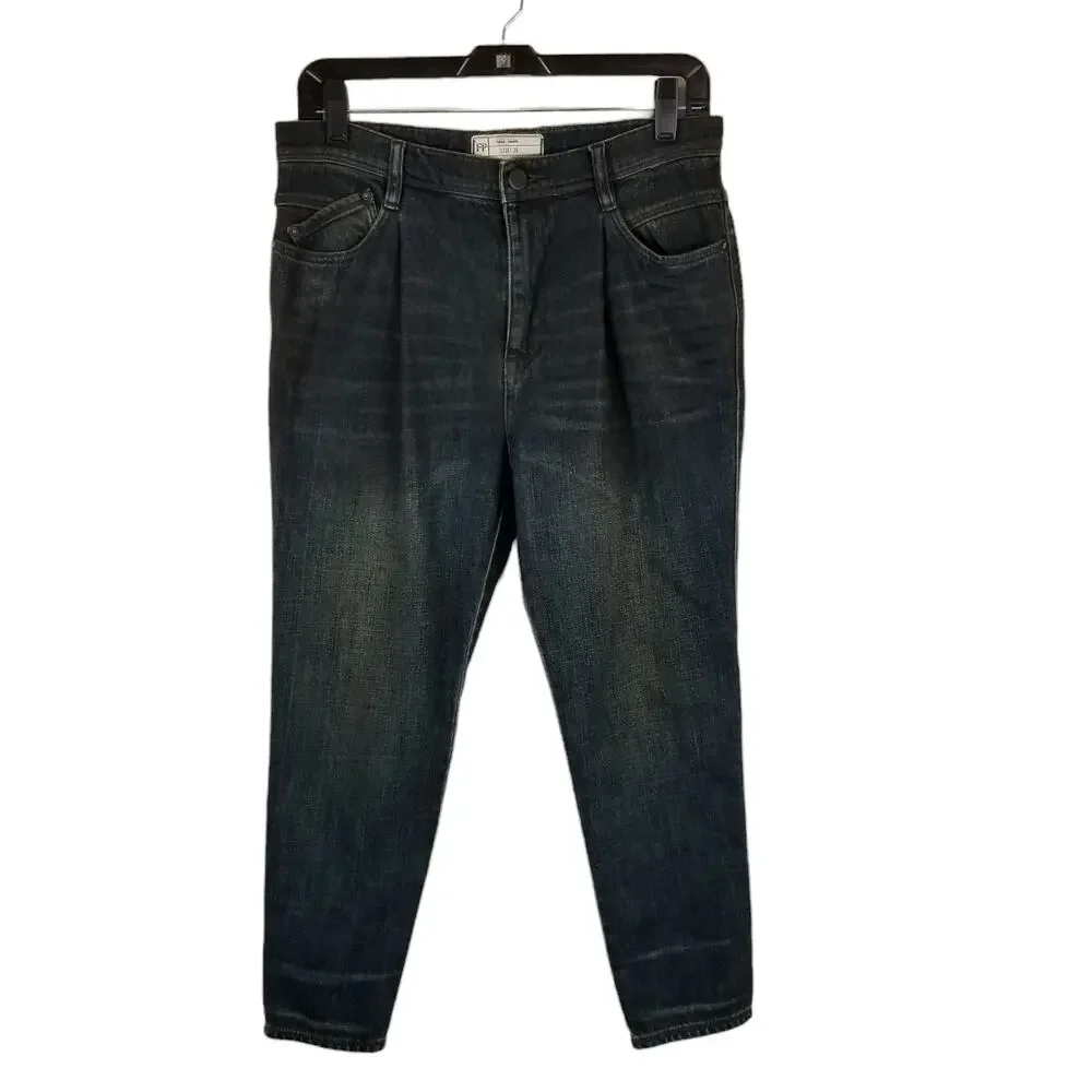 Free People High Rise Tapered Leg Ankle Jeans Size 26